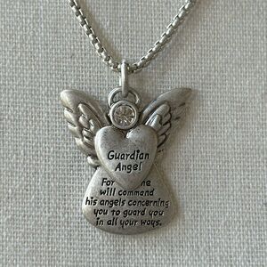 Guardian Angel Necklace with Photo Insert